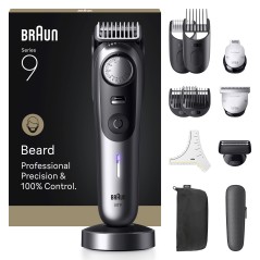 Braun Series 9 BT9560 Trimmer - Premium Black & Silver Design for Ultimate Precision and Style